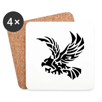 tribal eagle - Untersetzer (4er-Set) - Weiß - Vorne