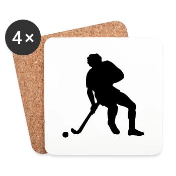 field hockey sport - Untersetzer (4er-Set) - Weiß - Vorne