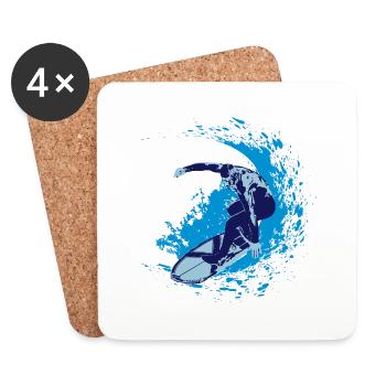 SURFER - Untersetzer (4er-Set) - Weiß - Vorne