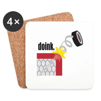 Hockey Funny Hockey Puck - Coasters (set of 4) - white - Front
