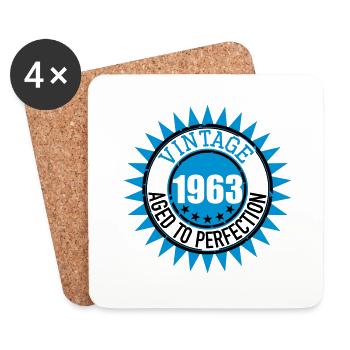 Vintage 1963 - Untersetzer (4er-Set) - Weiß - Vorne