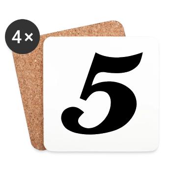 5 - Untersetzer (4er-Set) - Weiß - Vorne