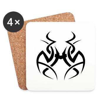 Tribal 1 - Untersetzer (4er-Set) - Weiß - Vorne