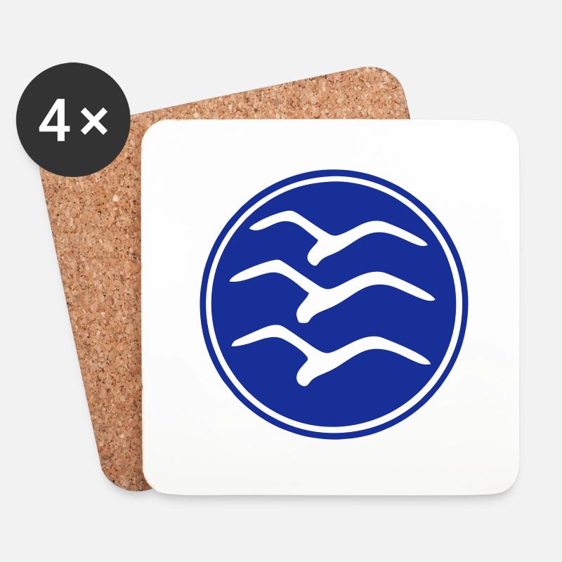 glider pilot symbol Geschenk - Untersetzer (4er-Set) - Weiß