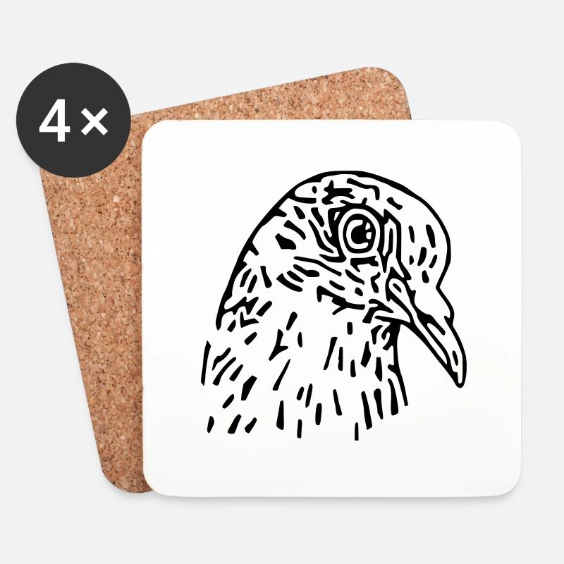 pigeon - Untersetzer (4er-Set) - Weiß
