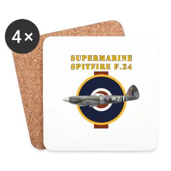 Spitfire F24 - Dessous de verre (lot de 4) - blanc - Devant