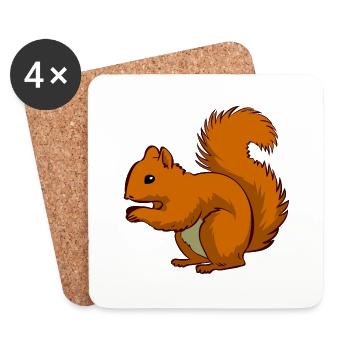 squirrel25 - Untersetzer (4er-Set) - Weiß - Vorne