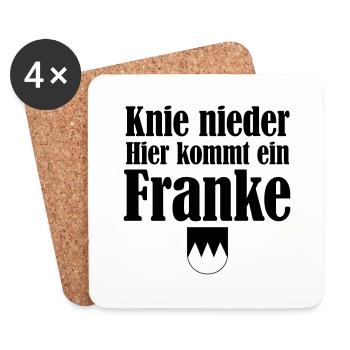 Hier kommt ein Franke - Untersetzer (4er-Set) - Weiß - Vorne