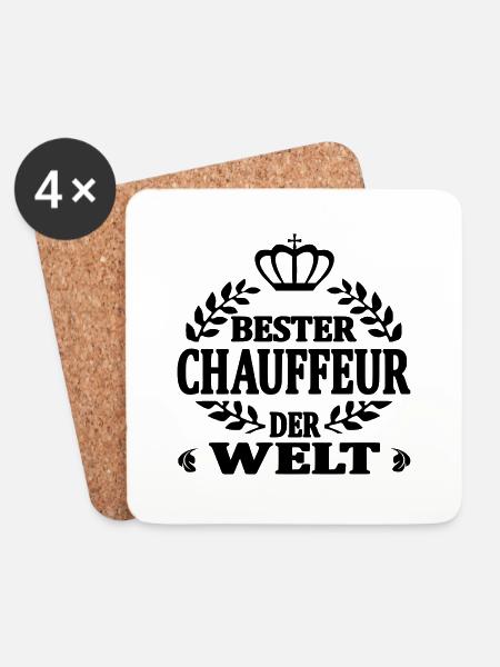 Bester chauffeur der welt - Untersetzer (4er-Set) - Weiß