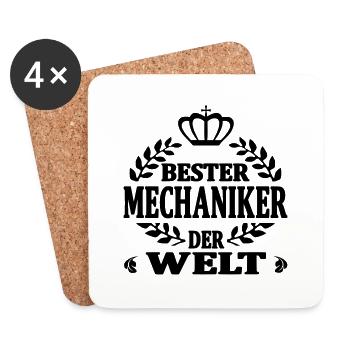 Bester mechaniker der welt - Untersetzer (4er-Set) - Weiß - Vorne