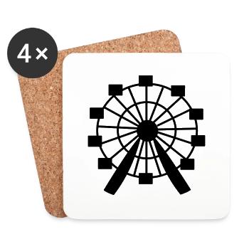 Wiener Riesenrad - Untersetzer (4er-Set) - Weiß - Vorne