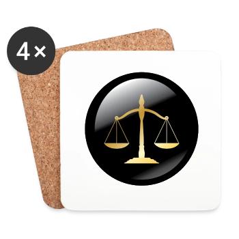 Lawyer Lawyer Judge Judge Law Justi - Coasters (set of 4) - white - Front