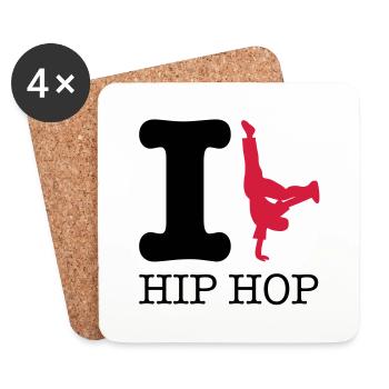 breakdance_hip_hop - Untersetzer (4er-Set) - Weiß - Vorne