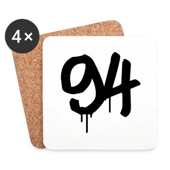 Tag : 94 - Untersetzer (4er-Set) - Weiß - Vorne