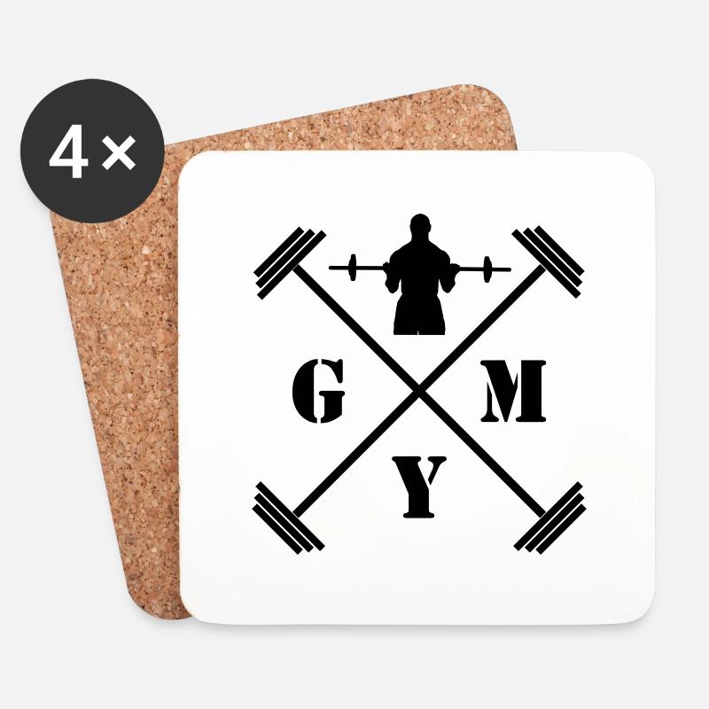 Gym - Untersetzer (4er-Set) - Weiß