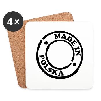 made_in_polska__f1 - Dessous de verre (lot de 4) - blanc - Devant