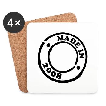 made_in_2008__f1 - Coasters (set of 4) - white - Front