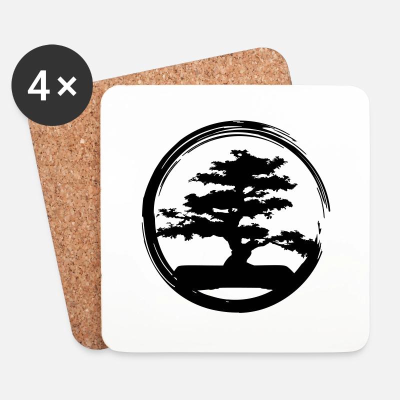 bonsai - Untersetzer (4er-Set) - Weiß