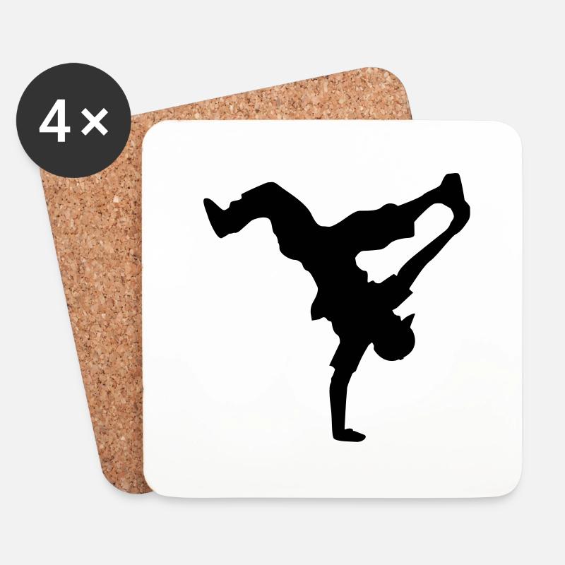 bboy move - Untersetzer (4er-Set) - Weiß