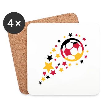 fußball design - Untersetzer (4er-Set) - Weiß - Vorne