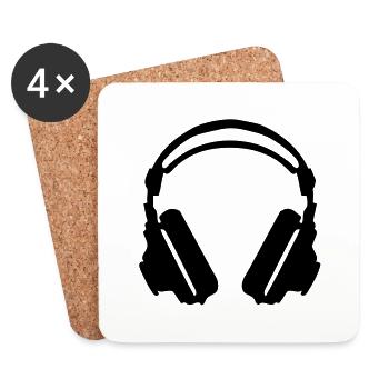 egaliseur casques dj audio music zik19 - Dessous de verre (lot de 4) - blanc - Devant