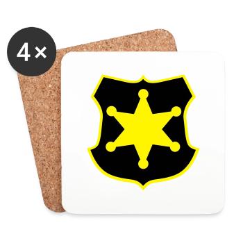 sheriff - Coasters (set of 4) - white - Front
