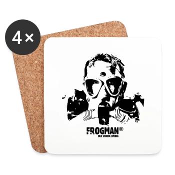 FROGMAN VINTAGE PLONGEE SOUS MARINE - Dessous de verre (lot de 4) - blanc - Devant