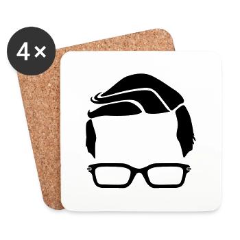 Hipster - Coasters (set of 4) - white - Front