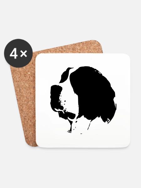 saint bernard dog - Coasters (set of 4) - white
