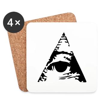 Pyramid - Coasters (set of 4) - white - Front