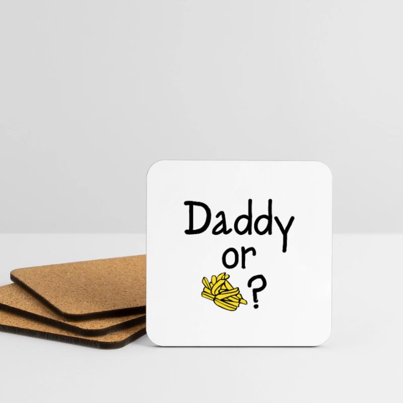 Daddy oder Chips? Untersetzer (4er-Set)