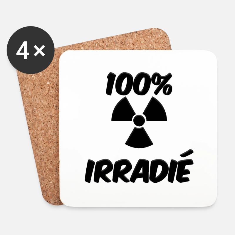 100% irradie 1 - Untersetzer (4er-Set) - Weiß