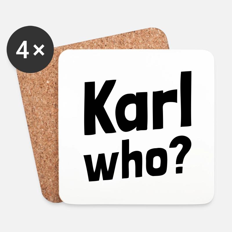 Karl who? (1a) - Untersetzer (4er-Set) - Weiß