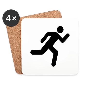 running_icon - Dessous de verre (lot de 4) - blanc - Devant