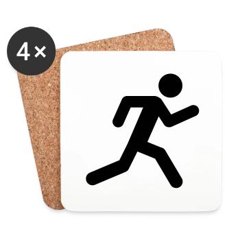man_run__f1 - Dessous de verre (lot de 4) - blanc - Devant