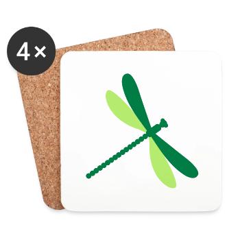 Dragonfly - Coasters (set of 4) - white - Front