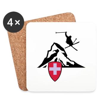 matterhorn schweiz zermatt - Untersetzer (4er-Set) - Weiß - Vorne