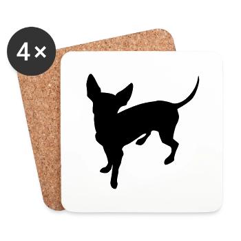 Chihuahua - Coasters (set of 4) - white - Front