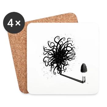 Tell mum I'm the Krak - Dessous de verre (lot de 4) - blanc - Devant