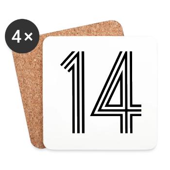 14 - Dessous de verre (lot de 4) - blanc - Devant