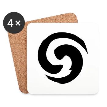 Swirl - Coasters (set of 4) - white - Front