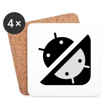 Ying Yang - Droid - Untersetzer (4er-Set) - Weiß - Vorne