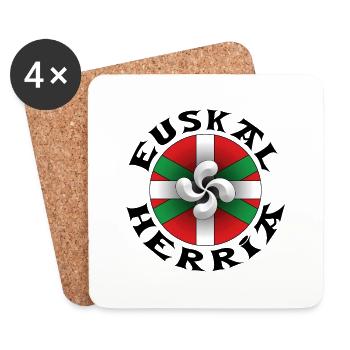 euskal herria design 116 - Coasters (set of 4) - white - Front