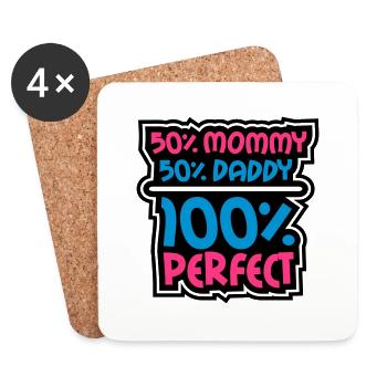 100 Procent Perfect - Coasters (set of 4) - white - Front