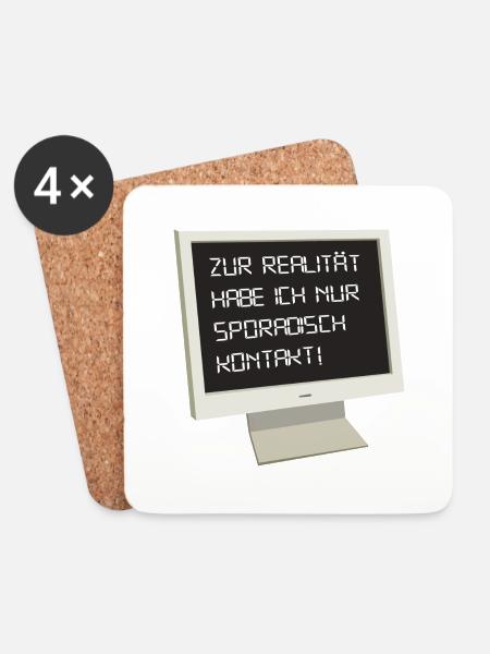 Realität - Untersetzer (4er-Set) - Weiß