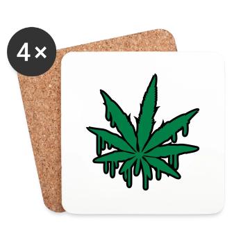 Weed Graffiti - Coasters (set of 4) - white - Front