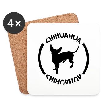 Chihuahua - Coasters (set of 4) - white - Front