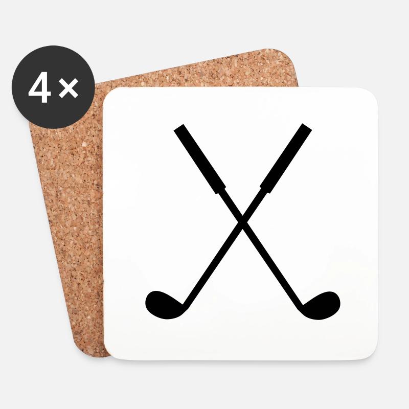 golfschläger - Untersetzer (4er-Set) - Weiß