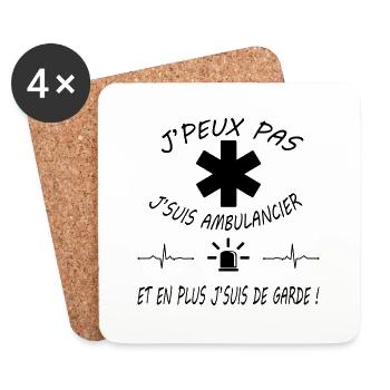 I can not I'm a paramedic - Coasters (set of 4) - white - Front