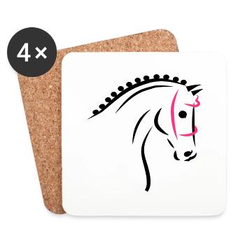 Sports Horse - Coasters (set of 4) - white - Front